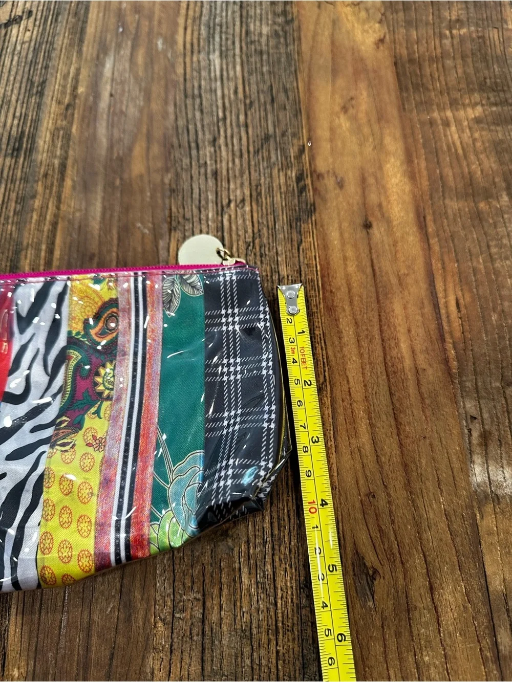Colorful Striped Multi-Print Cosmetic Pouch